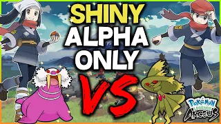 We Can Only Catch RANDOMIZED SHINY ALPHA Pokémon... Then WE FIGHT! Pokémon Legends Arceus