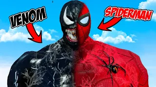 SPIDERMAN and VENOM Become ONE (GTA 5)...