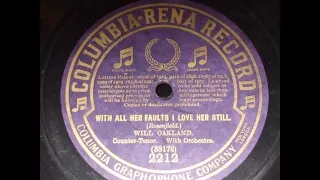 Rare 78rpm Record labels no 77 Col-Rena "With all her Faults" Will Oakland 2212