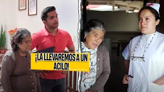 Su madre les estorbaba, asi que decidieron abandonarla en un asilo.