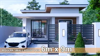 Modern Small House | House Design idea |  6m x 9m (2Bedroom)