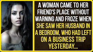 A woman came to her friend's place without warning and froze when she saw...