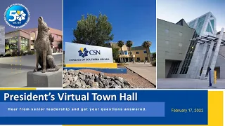 President's Virtual Town Hall for Faculty & Staff February 17, 2022