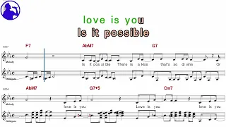 Chrisette Michele-Love is you karaoke sheet music,MR for players,chord,chorus add(Ye karaoke)