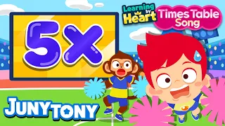 5 Times Table Song | Multiply by 5 | School Songs | Multiplication Songs for Kids | JunyTony