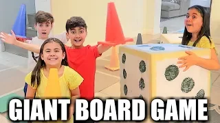 How to Make a Real Life Size Board Game in our House | We made the BIGGEST Board Game  EVER!