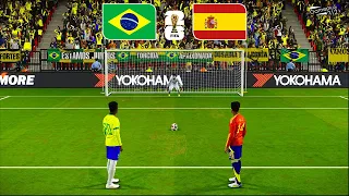BRAZIL vs SPAIN | Penalty Shootout | FIFA WORLD CUP 2026 | PES Gameplay