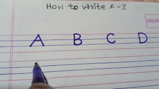 How to write Capital letters in 4 lines notebook?