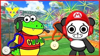 Mario Sonic Olympics Let's Play Combo Panda Vs. Gus