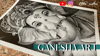 Drawing Ganesha || Pencil art || Easy ganesh drawing || lord ganpati bappa