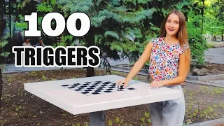 ASMR 100 TRIGGERS in 10 minutes АСМР 100 ТРИГГЕРОВ за 10 минут в ПАРКЕ