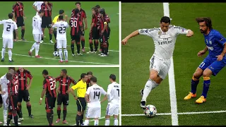 THE DAY C. RONALDO MET RONALDINHO, HIS COACH PIRLO AND GATTUSS0