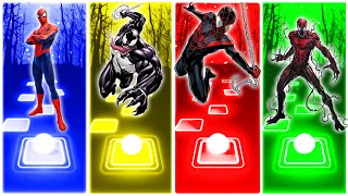 🔵 Spider Man  🟡 Venom 🔴 Miles Morales 🟢 Carnage 🔮🎵TILES HOP