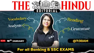 10 January 2023 | The Hindu Newspaper Analysis | Hindu Editorial Analysis Today Live CGL CHSL BANK