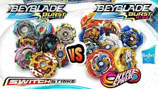 Beyblade Burst Rise HYPERSPHERE vs SWITCHSTRIKE Evolution Battles / Hasbro Beyblades
