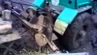 самодельный дровокол к самодельному трактоу часть 2 log splitter for tractor