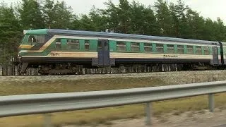 Гонка с дизель-поездом ДР1А-252 / Race with DR1A-252 DMU