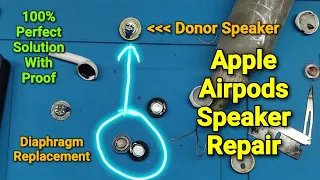 Apple Airpods Repair | Damaged Speaker's Diaphragm Repair | Crackle Sound Fix | Low Sound Fix