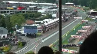 Spa F1 2013 first lap view from Eau Rouge