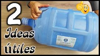 2 IDEAS ÚTILES CON BIDONES DE AGUA - Manualidades para organizar - Crafts with water bottles