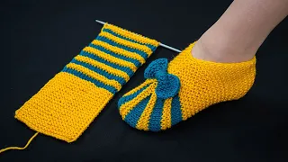 How to knit slippers easily and simply - a detailed tutorial!