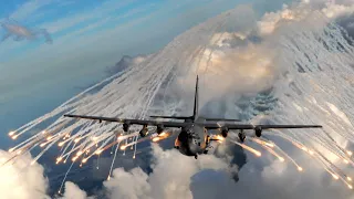 The Lockheed AC-130 scene in The Covenant 2023 movie