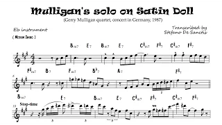 Gerry Mulligan's solo transcription on Satin Doll