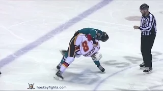 Joe Colborne vs Mirco Mueller Nov 28, 2015