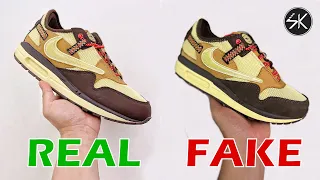 TRAVIS SCOTT x AIR MAX 1 BAROQUE BROWN REAL VS FAKE