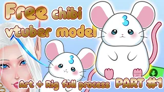 【HOW TO: Live2d】Free Vtuber model + FULL PROCESS Art & Rig #PART 1 - YoshinoArt