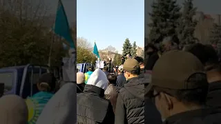 Отмену закона о лидера нации требуют на митинге в Алматы 31.10.2020 г.