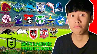 GIVING MY PREDICTIONS FOR THE 2024 NRL TELSTRA PREMIERSHIP SEASON