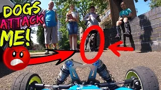 FPV Rc Car In N Out Troll Prank vs Puppy American bully!!!