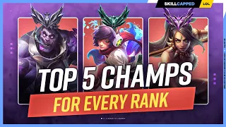 5 NEW BEST Champions to Climb for EVERY RANK! - League of Legends
