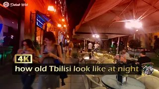 Summer in Georgia | 4K Night Walk Tour in Tbilisi 2020 ,Old Town,  Тбилиси, Грузия