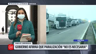 Ministro Paris hace llamado a camioneros de poner el paro | 24 Horas TVN