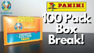 New! | Panini Euro 2020 *Tournament Edition* Sticker Box Break! | 100 Packet Opening | 500 Stickers!