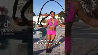 Bianca Belair using her braids for jumprope ￼