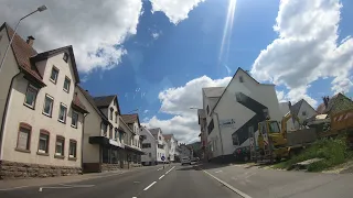 Geislingen an der steige Car Driving Autofahrt Imagefilm demo Stadtrundfahren Germany 4k video