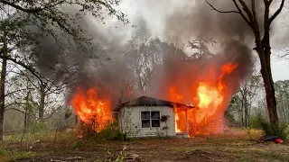 Burning Down Old House Huge Fire (Part Two)