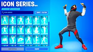 ALL FORTNITE ICON SERIES & NEW TIKTOK EMOTES! #7