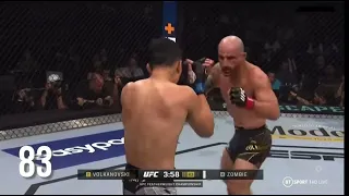 Every Significant Strick Alexander Volkanovski Landed on The Korean Zombie.