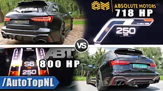AUDI RS6 C8 ABT 800HP vs 718HP RS6 C8 | 0-250 ACCELERATION & SOUND by AutoTopNL