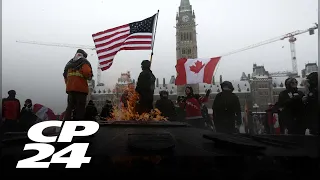 Dozens gathered in Ottawa to mark one-year anniversary of 'Freedom Convoy'