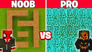 NOOB vs PRO: İMKANSIZ LABİRENT YAPI KAPIŞMASI! - Minecraft @Ferited