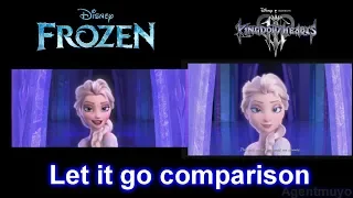 Kingdom hearts 3 and Disney's Frozen- Let it go comparison