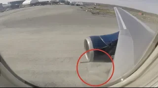 AMAZING! Nolinor B737-200 on Gravel Strip demonstrates principle of Vortes Dissipator!!! [AirClips]