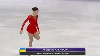 Анастасия Архипова .Anastasiia Arkhipova . Junior World Figure Skating 2019.Ukrainian figure skater.