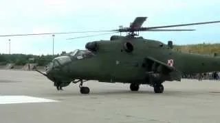 Mi-24 engine start and taxi Piknik Lotniczy Świdwin 29.06.13