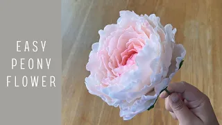 Gumpaste Peony Flower Tutorial | Peony Flower Tutorial | No Styrofoam ball needed